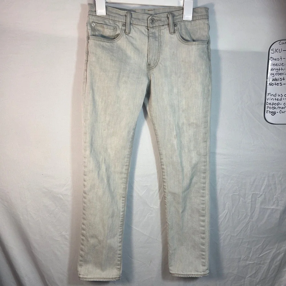 Levis 511 Slim Fit Jeans Mens 30x30 Light Wash Blue Denim M109